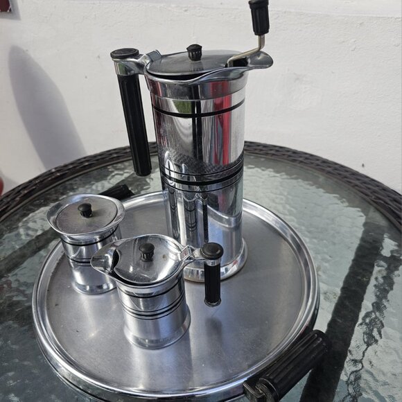 Sunbeam Chrome Art Deco Beverage Set made in 1934 and design by Michael McArdle - Picture 8 of 9